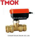 High quality Double live brass Electric stop valve